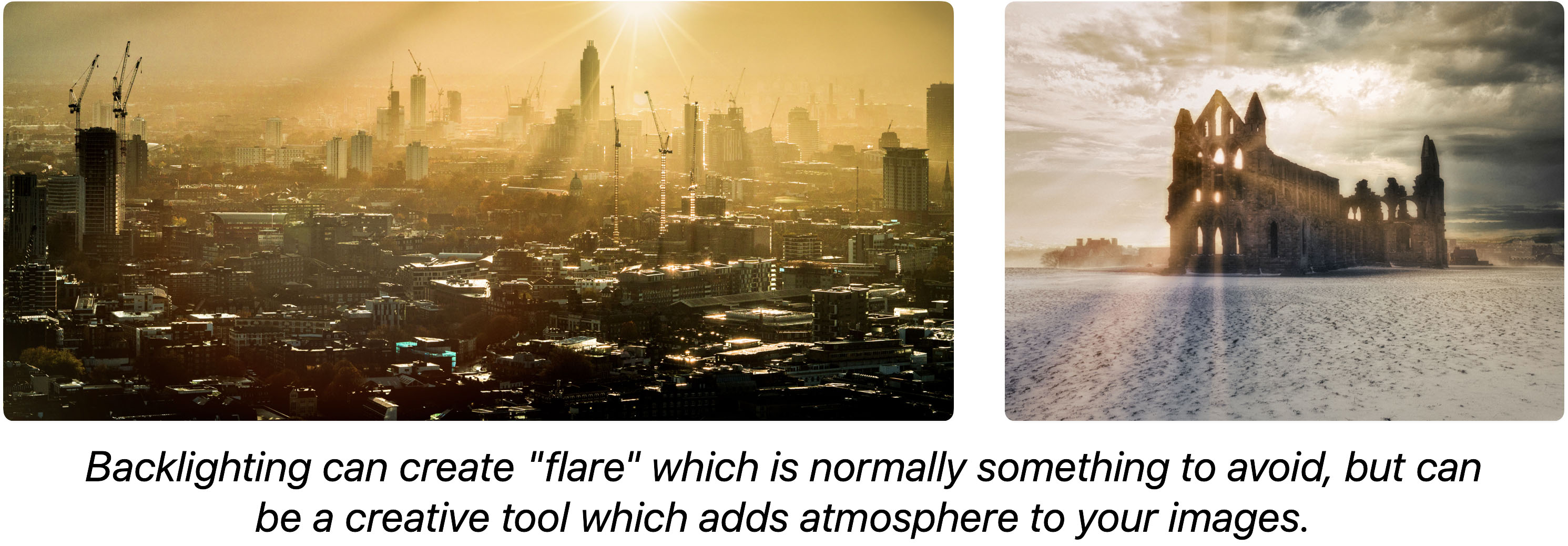 Flare created by backlighting adding atmosphere.