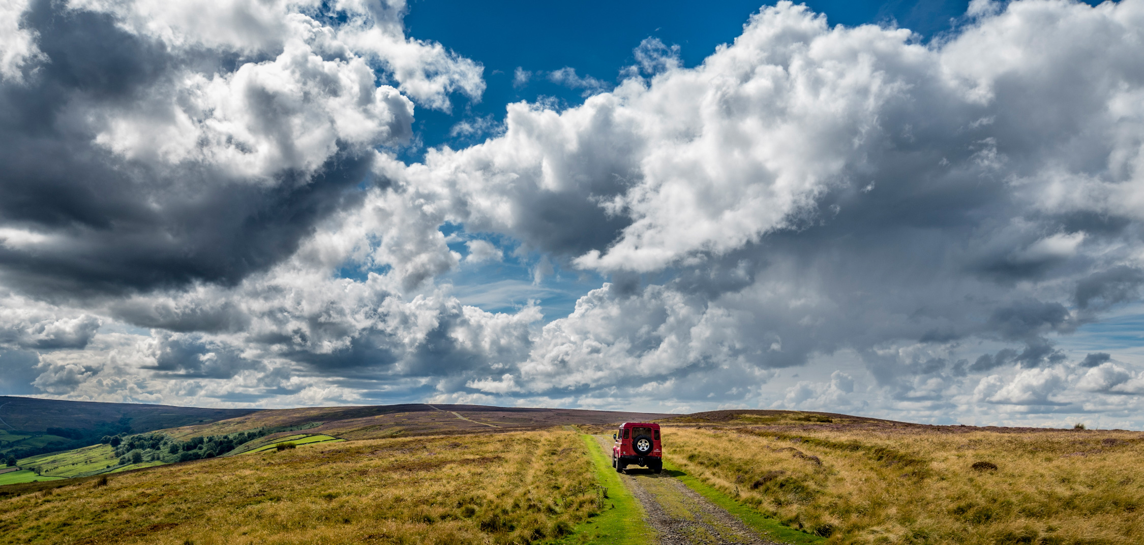 Landscape captured using a wide-angle lens.
