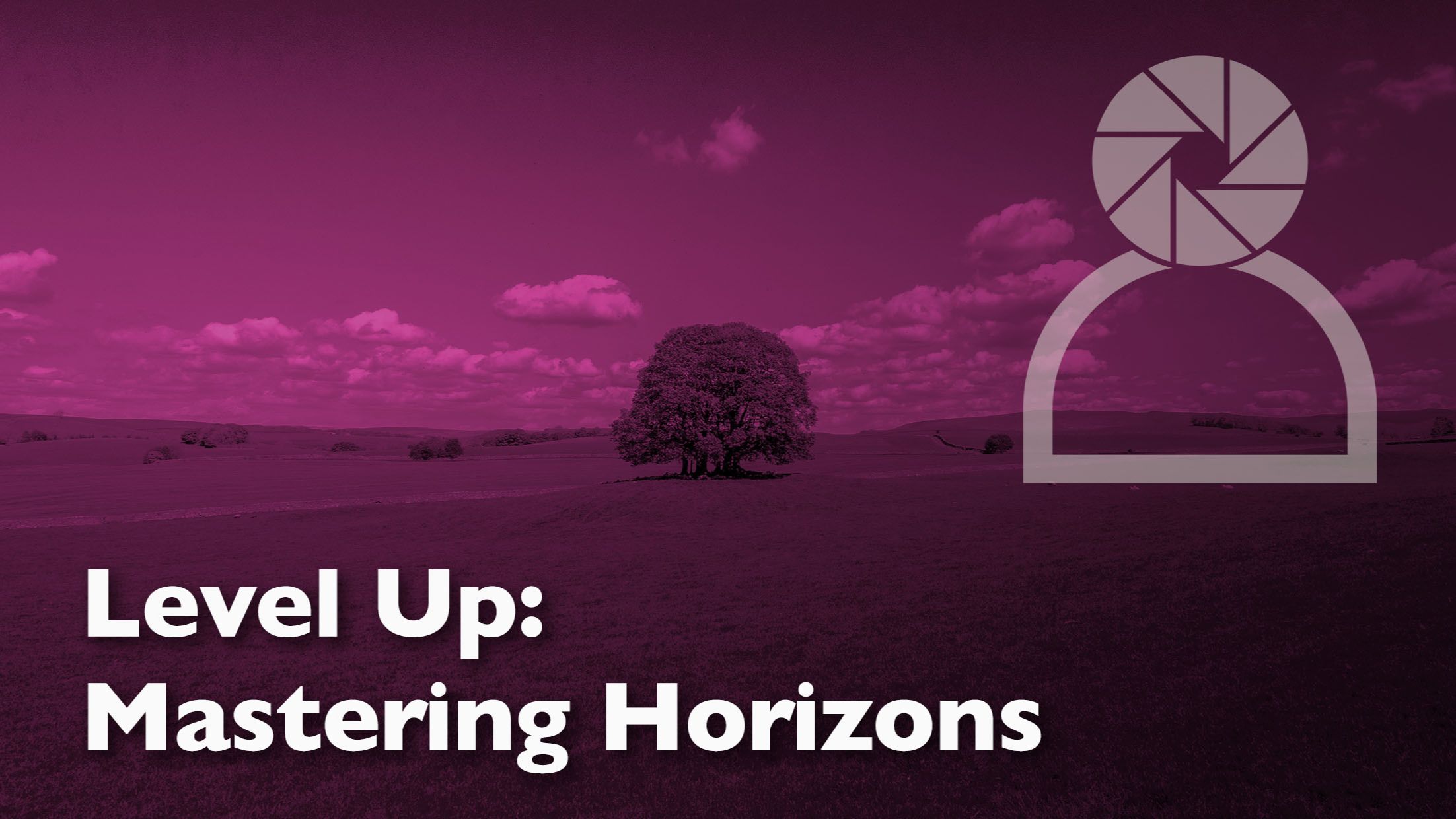 header graphic for a photography blog about keeping the horizon straight in landscape photos